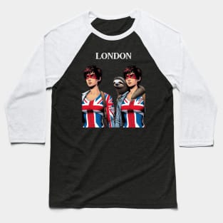 London England Female Comic Book Superhero Baseball T-Shirt